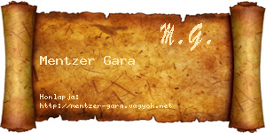 Mentzer Gara névjegykártya